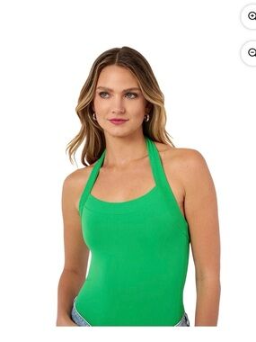 NWT Green Halter Neck Women's Tank Top